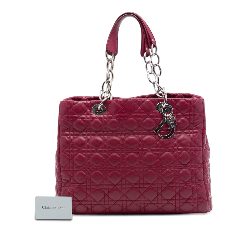 Pre-Loved Dior Large Lambskin Cannage Lady Dior Soft Shopping Tote - Picture 7 of 7